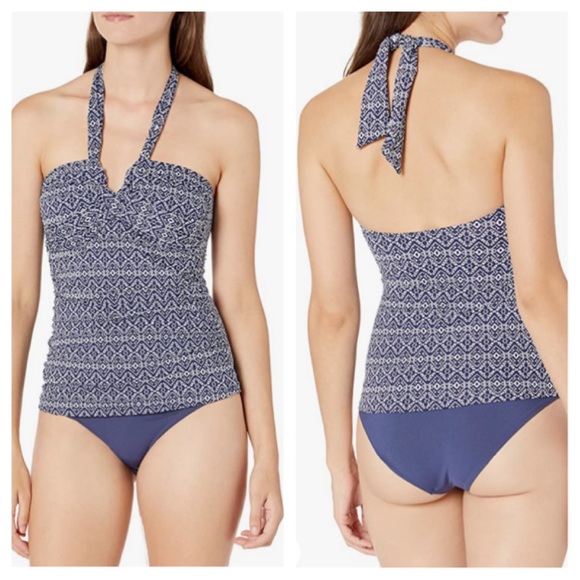 Leilani Beach House Lux Ruched Side Tankini Top in Vivid Floral Paisley Print - Picture 7 of 7